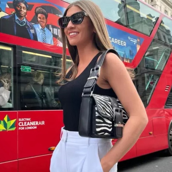 MK Colby Medium Zebra Print Shoulder Bag NWT - Picture 8 of 12